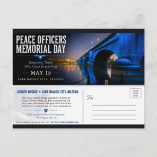 Herdenkingsdag voor Vredeshandhavers London Bridge Briefkaart