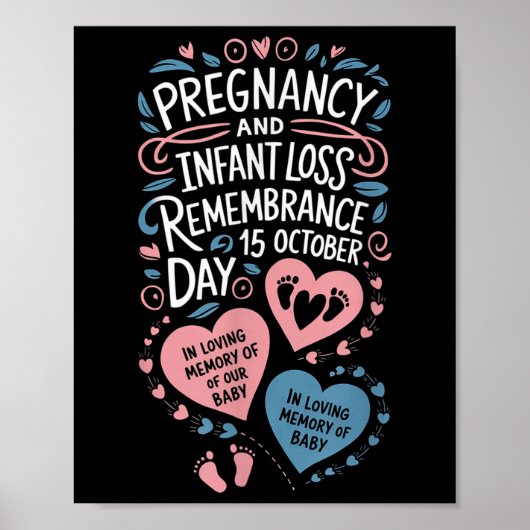 Herdenkingsdag voor zwangerschaps- en zuigelingenv poster (Voorkant)