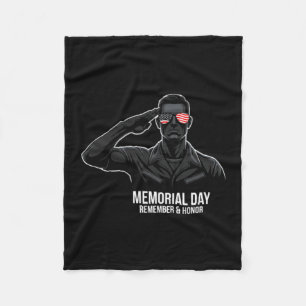 Herdenkingsdag VS-vlag Onthoud Eer Premium Fleece Deken