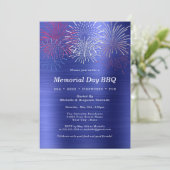 Herdenkingsdag Vuurwerk Barbecuefeest Kaart (Staand voorkant)