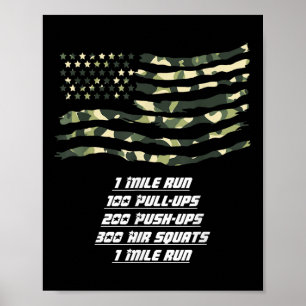 Herdenkingsdag Workout Usa Vlag Herdenkingsdag Poster