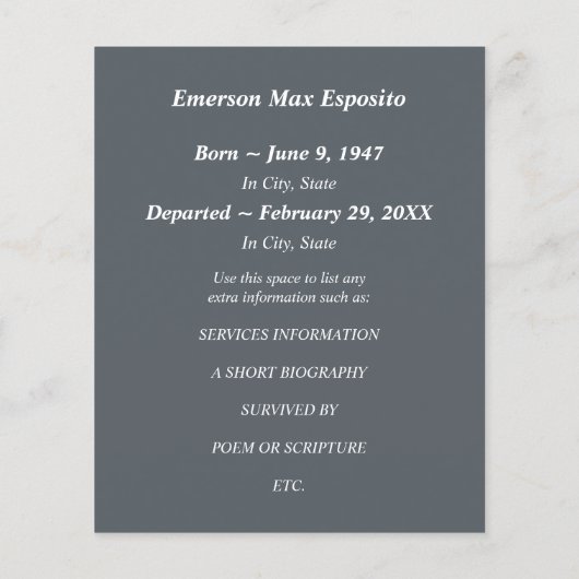 herdenkingsdienst (Achterkant)