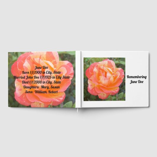 Herdenkingsdienst begrafenis gastenboek (Volledig)