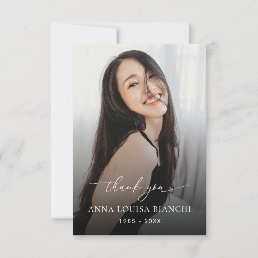 Herdenkingsdienst begrafenisfoto Viering van het l Bedankkaart (Voorkant)