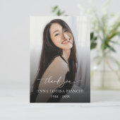 Herdenkingsdienst begrafenisfoto Viering van het l Bedankkaart (Staand voorkant)