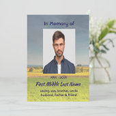 Herdenkingsdienst Boerderij Akker Prairie Save The Date (Staand voorkant)