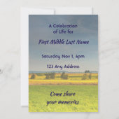 Herdenkingsdienst Boerderij Akker Prairie Save The Date (Achterkant)