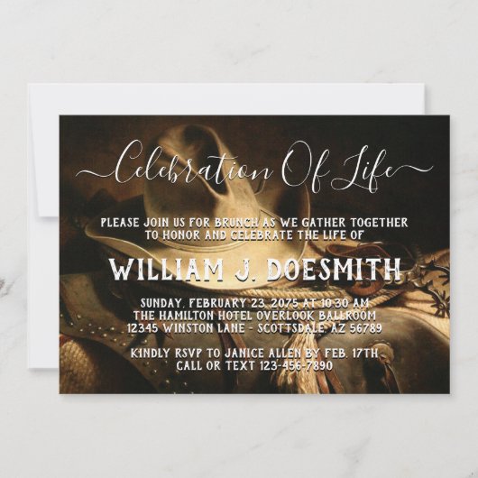 Herdenkingsdienst Cowboy Dingen Aankondiging (Voorkant)