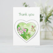 Herdenkingsdienst Dank Waterverf Hummingbird Bedankkaart (Staand voorkant)