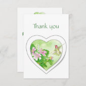 Herdenkingsdienst Dank Waterverf Hummingbird Bedankkaart (Voorkant / Achterkant)