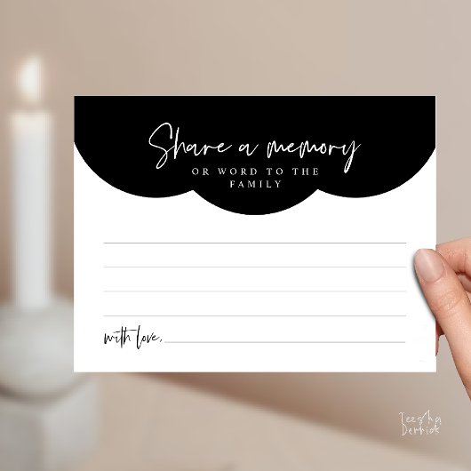 Herdenkingsdienst, Deel een herinnering Herdenking Briefkaart