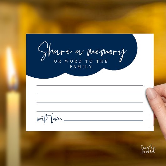 Herdenkingsdienst, Deel een herinnering Herdenking Briefkaart
