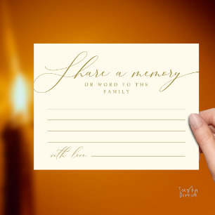 Herdenkingsdienst, Deel een herinnering Herdenking Briefkaart