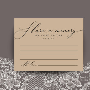 Herdenkingsdienst, Deel een herinnering Herdenking Briefkaart