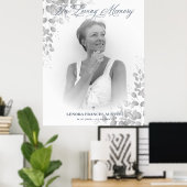 Herdenkingsdienst Foto Lieve mensen Zwart & Wit Poster (Thuiskantoor)