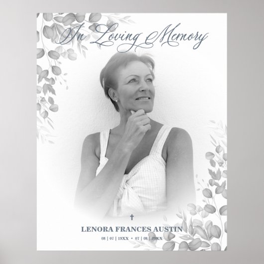 Herdenkingsdienst Foto Lieve mensen Zwart & Wit Poster (Voorkant)