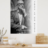Herdenkingsdienst Foto zwart-wit Poster (Keuken)