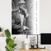 Herdenkingsdienst Foto zwart-wit Poster (Thuiskantoor)