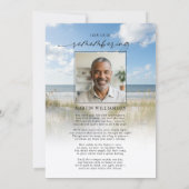 Herdenkingsdienst Funeral Beach-foto Kaart (Achterkant)
