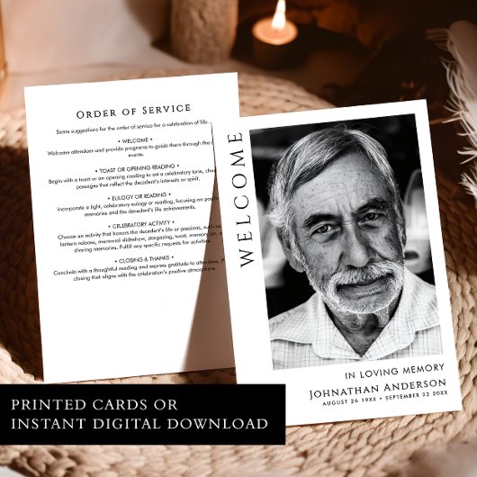 Herdenkingsdienst Funeral Order Of Service Program Kaart