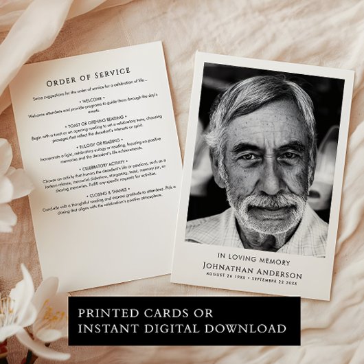 Herdenkingsdienst Funeral Order Of Service Program Kaart