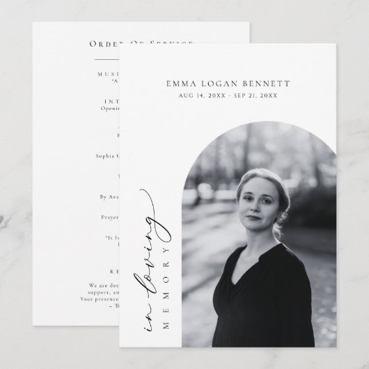 Herdenkingsdienst Funeral Order Of Service Program Programmakaart (Voorkant / Achterkant)