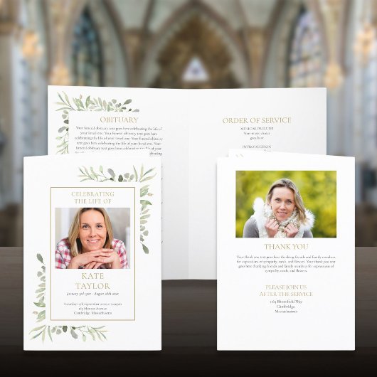 Herdenkingsdienst Funeralie Foto Groene Beplanting Programma