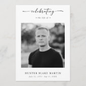 Herdenkingsdienst Funeralie rouwkaart foto   Programmakaart (Voorkant)