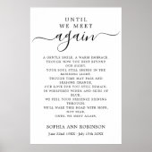 Herdenkingsdienst Gedicht Aandenken  Poster (Voorkant)