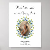 Herdenkingsdienst Gelieve een Geheugenboek Poster  (Voorkant)