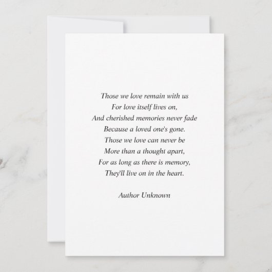 Herdenkingsdienst | Goud | Foto ter liefdevolle he (Achterkant)