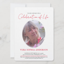 Herdenkingsdienst hart ovaal foto rood zwart wit kaart