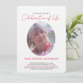 Herdenkingsdienst hart ovaal foto rood zwart wit kaart (Staand voorkant)