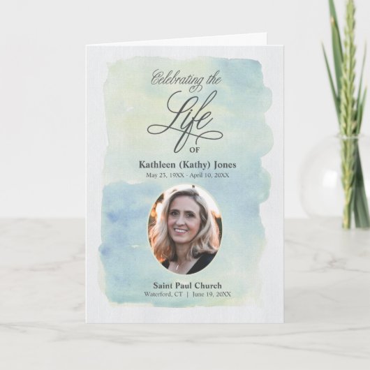 Herdenkingsdienst met foto begrafenis (Voorkant)