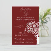 Herdenkingsdienst Navy Tree Uitnodiging (Staand voorkant)