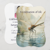 Herdenkingsdienst Nodig Dragonfly Custom Art uit Kaart (Voorkant / Achterkant)