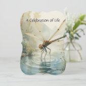 Herdenkingsdienst Nodig Dragonfly Custom Art uit Kaart (Staand voorkant)