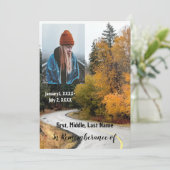 Herdenkingsdienst Nodig Herfstbladeren Herfst Road Kaart (Staand voorkant)