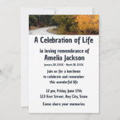 Herdenkingsdienst Nodig Herfstbladeren Herfst Road Kaart (Achterkant)