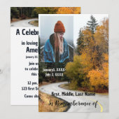 Herdenkingsdienst Nodig Herfstbladeren Herfst Road Kaart (Voorkant / Achterkant)