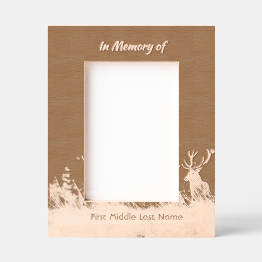 Herdenkingsdienst Nodig herten buitenmens uit Gegraveerde Lijstjes (Voorkant)
