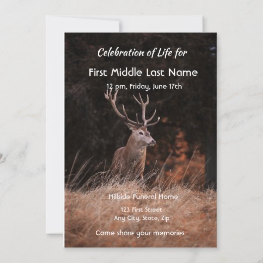 Herdenkingsdienst Nodig herten buitenmens uit Kaart (Achterkant)