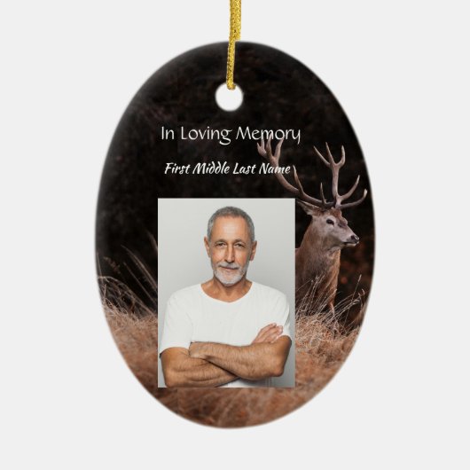 Herdenkingsdienst Nodig herten buitenmens uit Keramisch Ornament (Voorkant)