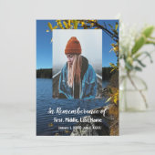 Herdenkingsdienst Nodig Lake Trees Morning Scene u Kaart (Staand voorkant)