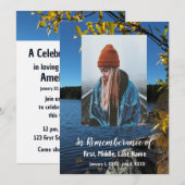 Herdenkingsdienst Nodig Lake Trees Morning Scene u Kaart (Voorkant / Achterkant)