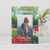 Herdenkingsdienst Nodig Tulpen Tuinbloemen uit Kaart (Staand voorkant)