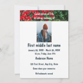 Herdenkingsdienst Nodig Tulpen Tuinbloemen uit Kaart (Achterkant)