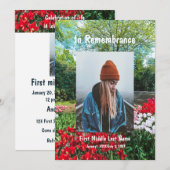 Herdenkingsdienst Nodig Tulpen Tuinbloemen uit Kaart (Voorkant / Achterkant)