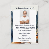 Herdenkingsdienst Nodig Waterverf Walking Hiking u Visitekaartje (Voorkant)