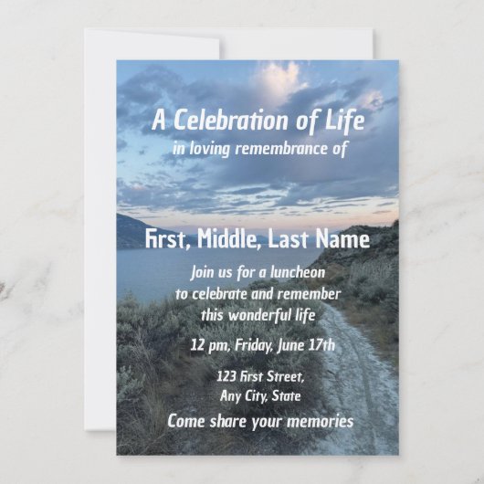 Herdenkingsdienst Nodig Zee Ocean Lake Waves uit Kaart (Achterkant)